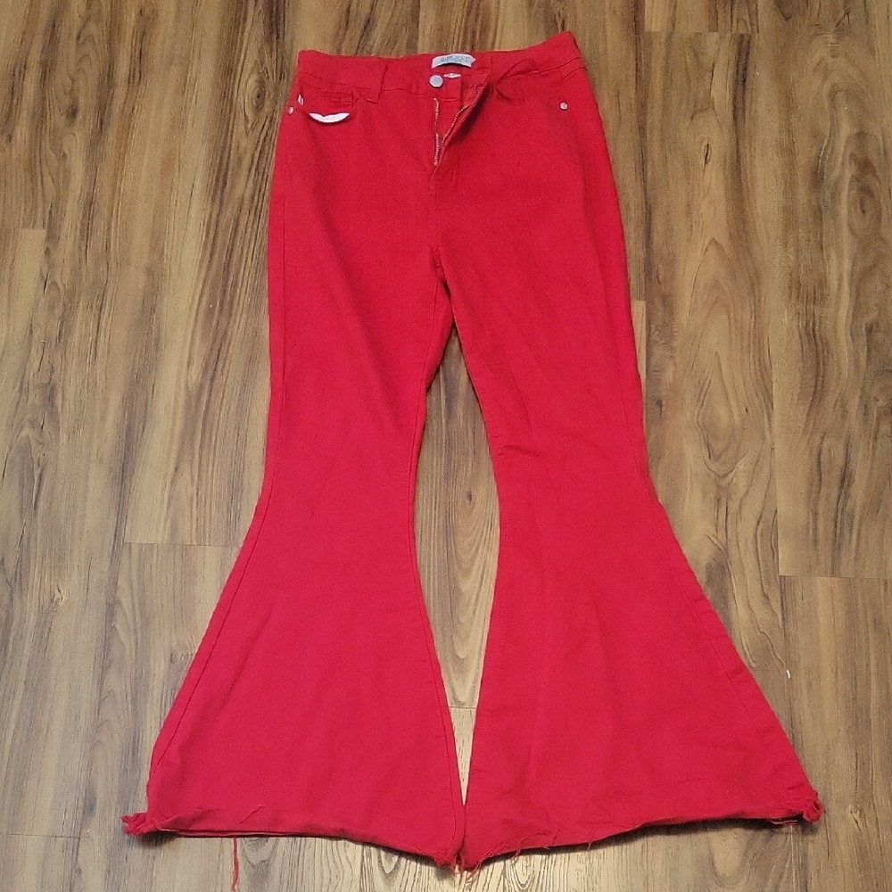 Judy Blue Red Flared Pants